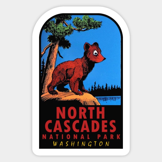 North Cascades National Park Vintage Sticker by Hilda74